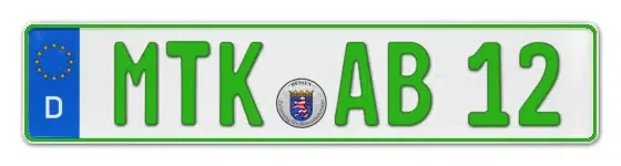 Grüne Kennzeichen MTK online bestellen