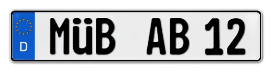 Autokennzeichen MÜnchBerg