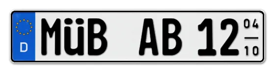 Saisonkennzeichen MÜB für MÜnchBerg online bestellen