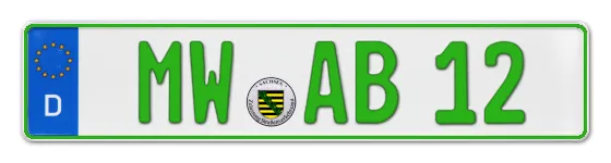 Grüne Kennzeichen MW online bestellen