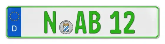 Grüne Kennzeichen N online bestellen