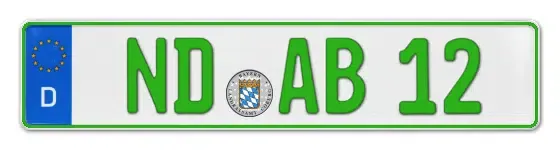 Grüne Kennzeichen ND online bestellen