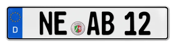 Autokennzeichen NEuss