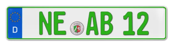 Grüne Kennzeichen NE online bestellen
