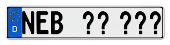 Wunschkennzeichen Nebra reservieren