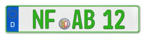 Grüne Kennzeichen NF online bestellen