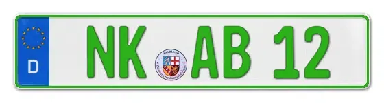 Grüne Kennzeichen NK online bestellen