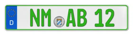Grüne Kennzeichen NM online bestellen