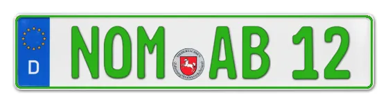Grüne Kennzeichen NOM online bestellen