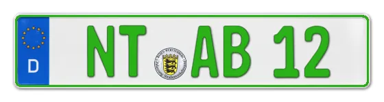 Grüne Kennzeichen NT online bestellen