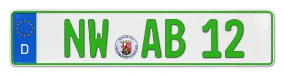 Grüne Kennzeichen NW online bestellen