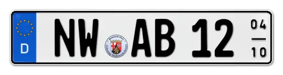 Saisonkennzeichen NW für Neustadt an der Weinstraße als Wunschkennzeichen online bestellen