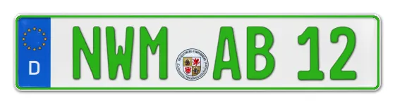 Grüne Kennzeichen NWM online bestellen