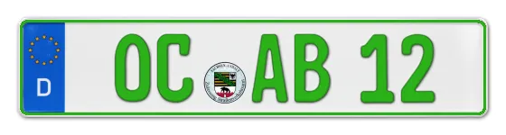 Grüne Kennzeichen OC online bestellen