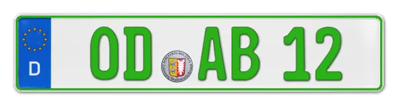 Grüne Kennzeichen OD online bestellen