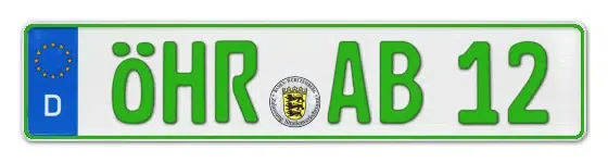 Grüne Kennzeichen ÖHR online bestellen
