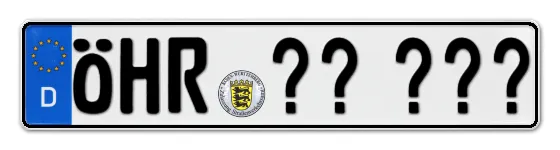 Wunschkennzeichen Öhringen reservieren