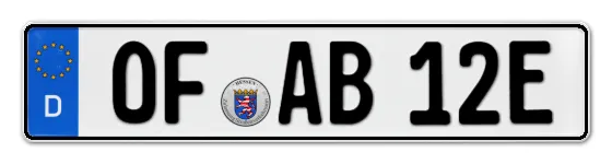 E-Kennzeichen OFfenbach online bestellen