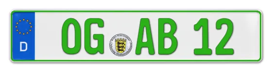 Grüne Kennzeichen OG online bestellen