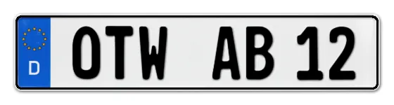 Autokennzeichen OTtWeiler