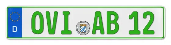 Grüne Kennzeichen OVI online bestellen