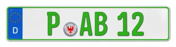 Grüne Kennzeichen P online bestellen