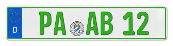 Grüne Kennzeichen PA online bestellen