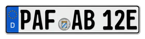 E-Kennzeichen PfAFfenhofen als Wunschkennzeichen online reservieren