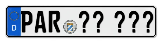 Wunschkennzeichen Parsberg reservieren