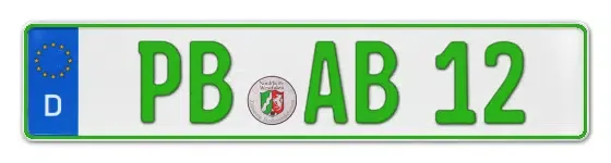 Grüne Kennzeichen PB online bestellen