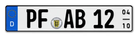 Saisonkennzeichen PF für PForzheim online bestellen