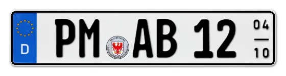 Saisonkennzeichen PM für Potsdam, Mittelmark online bestellen