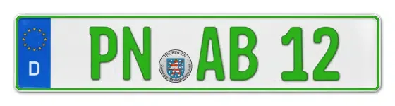 Grüne Kennzeichen PN online bestellen