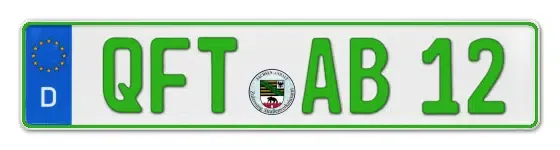 Grüne Kennzeichen QFT online bestellen