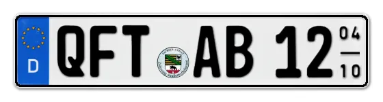 Saisonkennzeichen QFT für QuerFurT als Wunschkennzeichen online bestellen