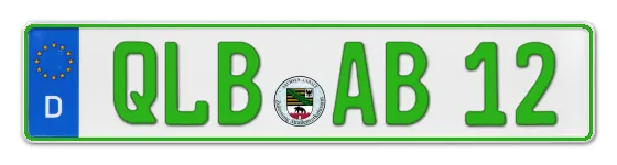 Grüne Kennzeichen QLB online bestellen