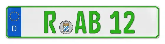 Grüne Kennzeichen R online bestellen