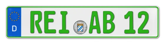 Grüne Kennzeichen REI online bestellen