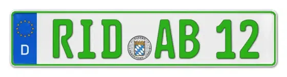 Grüne Kennzeichen RID online bestellen