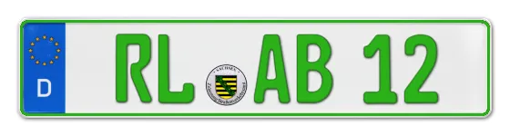 Grüne Kennzeichen RL online bestellen