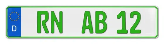 Grüne Kennzeichen RN online bestellen