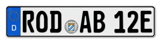 E-Kennzeichen RODing als Wunschkennzeichen online reservieren