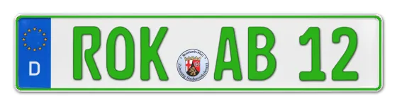Grüne Kennzeichen ROK online bestellen