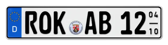 Saisonkennzeichen ROK für ROcKenhausen als Wunschkennzeichen online bestellen