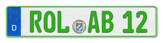 Grüne Kennzeichen ROL online bestellen