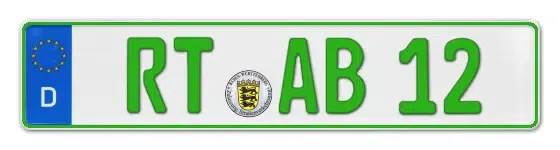 Grüne Kennzeichen RT online bestellen