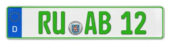 Grüne Kennzeichen RU online bestellen