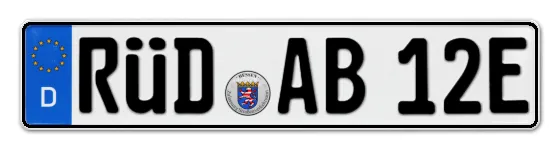 E-Kennzeichen RÜDesheim online bestellen