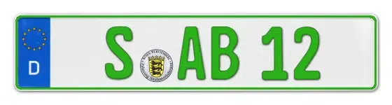 Grüne Kennzeichen S online bestellen