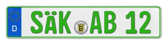 Grüne Kennzeichen SÄK online bestellen